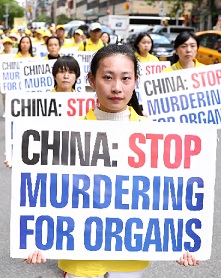 Protest for China's organ harvesting